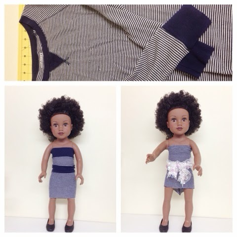 Kids Shirt Sleeve No Sew 18 Inch Doll&nbsp;Dress